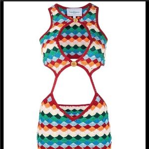 Casablanca cut-put crochet mini dress. Sold out everywhere!